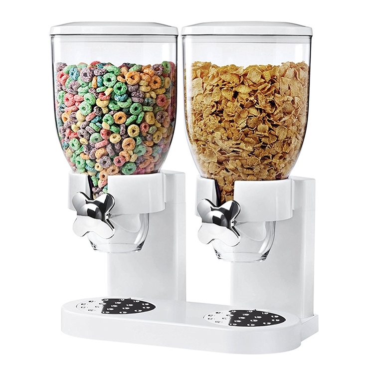 

Multifunctional Double Head Cereal Dispenser Cereal Machine(White)
