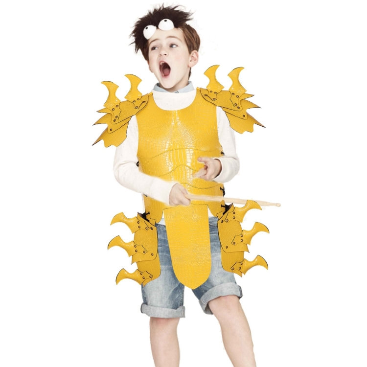 

Halloween Carnival Children Handsome Leather Dragon Armor, Size: One Size(Yellow)
