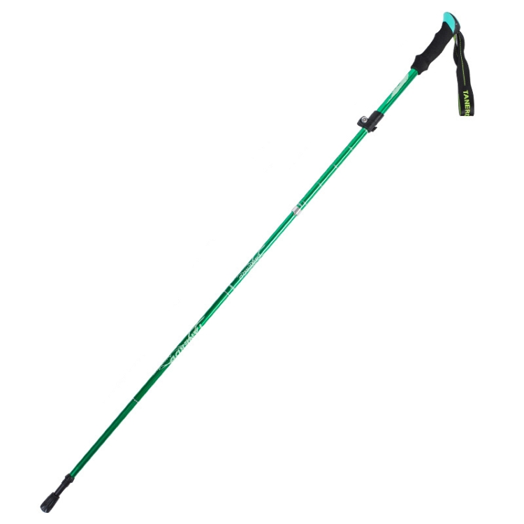 

TANERDD TR-D0001 Trekking Poles Aluminum Alloy Folding Outdoor Handrails Trekking Walking Sticks(Long Model (Green))