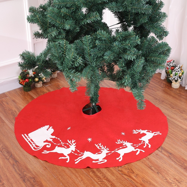 

2 PCS Christmas Elk Printed Tree Skirt Christmas Ornaments Venue Props