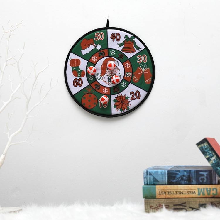 

2 PCS Christmas Ornament Toy Ball Dart Board(Green)