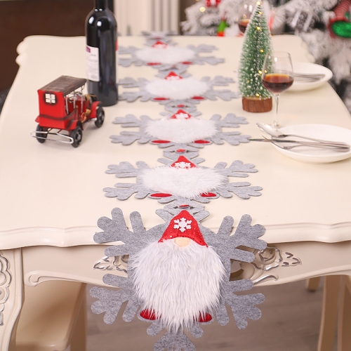 

Christmas Decorations DIY Table Rnner Table Mat Wall Hanging Window Decoration Supplies, Specification: Grey
