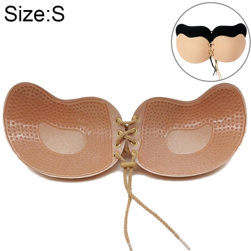 

Women Self-Adhesive Strapless Bandage Blackless Solid Bra Silicone underwear Invisible Bra, Size:S(Mango Khaki)