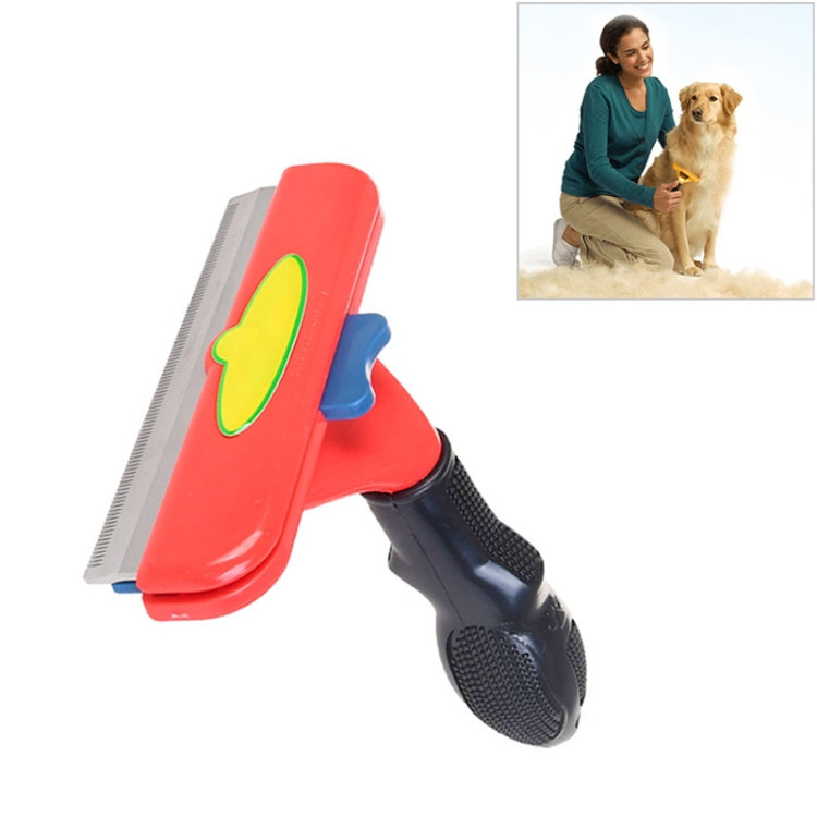 

Large Medium and Small Dog Cat General Pet Hair Removal Comb, Size:Long hair(Red XL)