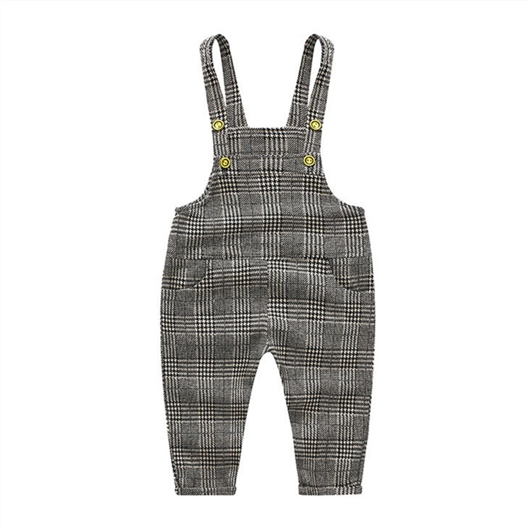

Children Openable Cotton Bib Jumpsuit, Size:75cm(Checks)