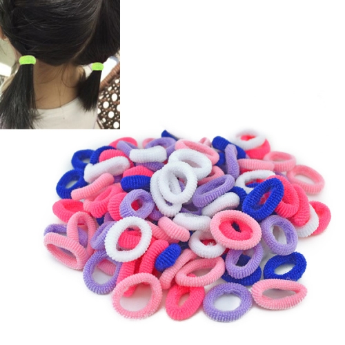 

100 PCS Colorful Child Cute Rubber Hair Band(Multicolour)