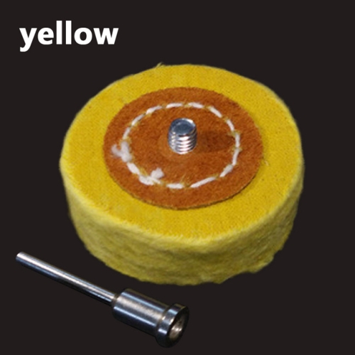 

T Style Polish Buffing Wheel Grinding Head Cloth Dremel Wheel Grinder Brush For Rotary(Yellow)