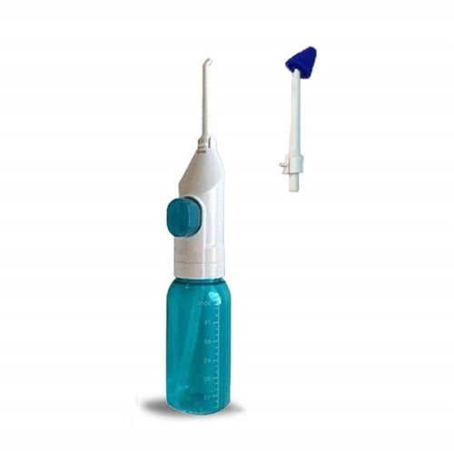 

Dental Oral Irrigator Portable Water Flosser Water Teeth Mouth Clean Oral Jet Nasal Cleaner(White and Blue)