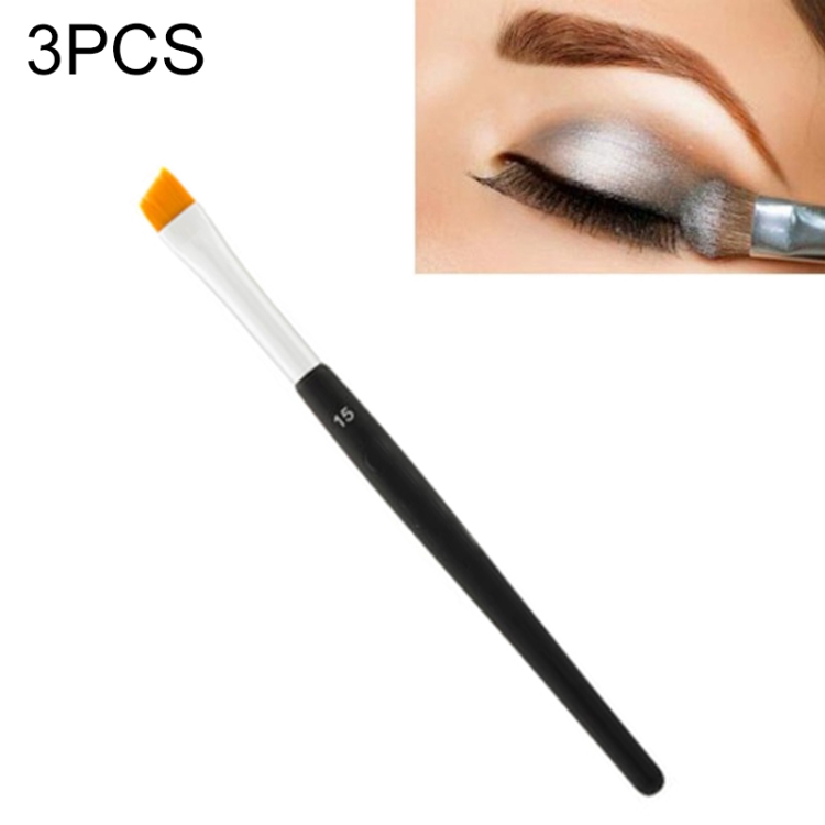 

3 PCS Professional Dual Sided Duo Brow Brush Eyebrow Enhancer Angled Eyebrow Brush + Comb Beauty Makeup Tool(15#)