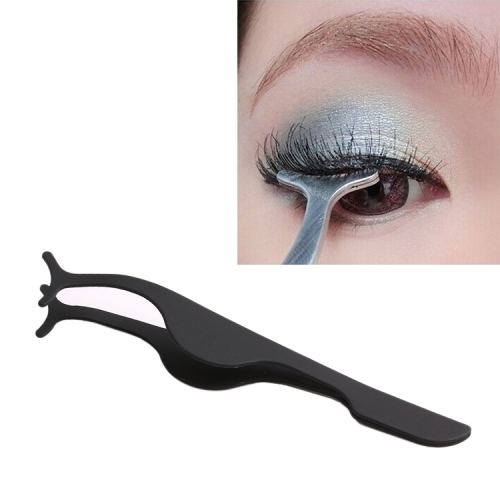 

False Eyelash Tweezers Fake Eye Lash Applicator Eyelash Extension Curler Nipper Auxiliary Clip Clamp Makeup Forceps Tools(Black)
