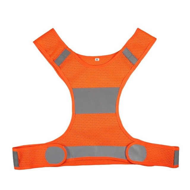 

High Visibility Reflective Vest Unisex Outdoor Safety Vests Cycling Vest Men Working Night Running Sports Outdoor Clothes, Size:XL(Waist 37.8-43.3in(Orange)