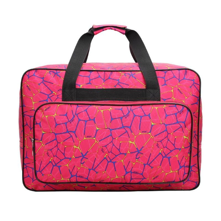 

Outdoor Multifunctional Oxford Large Capacity Printing Travel Bag Female Fashion Sports Fitness Bag Household Sewing Machine Bag(Red)