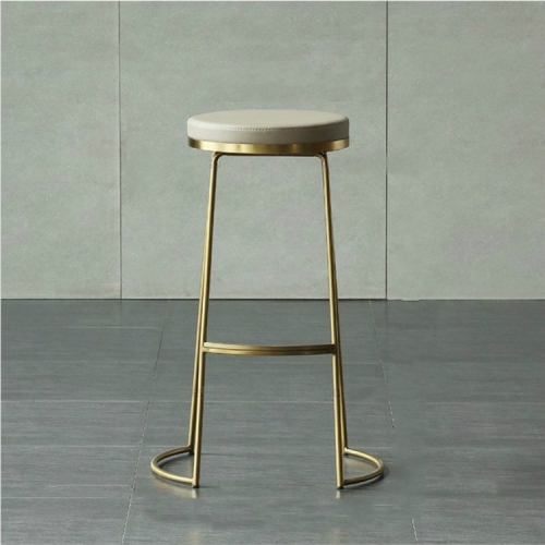 

Nordic Gold Iron Bar Stools Creative High Stools Bar Chairs Modern Minimalist Bar Stool Coffee Chair, Size:Height 65cm