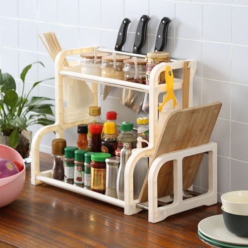 

Two Floor Multi-functional Storage Knife Holder(White)