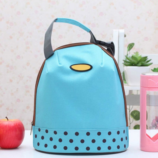 

Portable Cooler Tote Insulated Canvas Lunch Bag Thermal Food Picnic Bento Lunch Bags(Blue)
