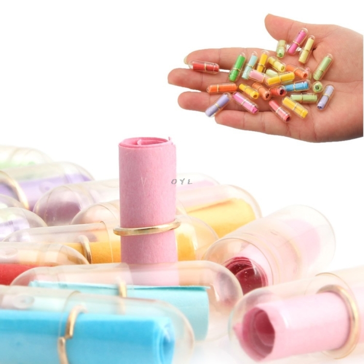 

100 PCS Creative Gift Roll Paper Pill Lucky Bottle Drift Bottle