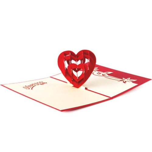 

Birthday Greeting Postcards Gift Cards Heart Blank Vintage Marriage Love Letters Messages Paper, Size: 10x15cm(Red)