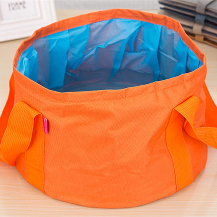 

Portable Outdoor 600D Oxford Cloth Fishing Water Basin Travel Camping Washbasin Bucket Sink Bag, Color:Orange
