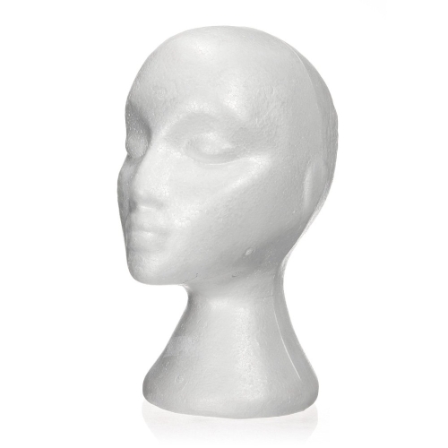 

Dummy mannequin head Female Foam Exhibitor for cap, headphones, hair accessories and wigs Woman Mannequin Foam