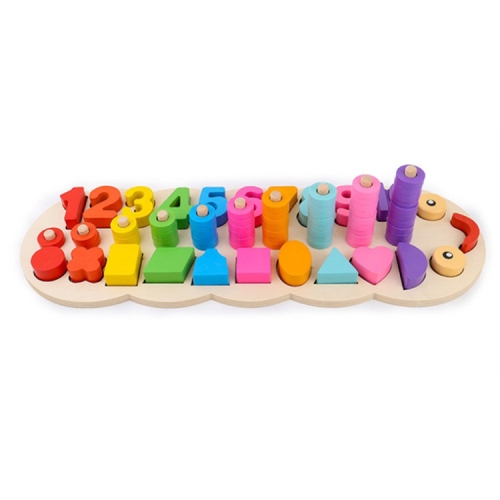 

Children Wooden Montessori Materials Learning To Count Numbers Matching Digital Shape Match Early Education Teaching Math Toys(A)