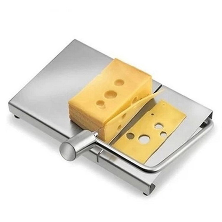 

2 PCS Stainless Steel Cheese Slicer Butter Cutting Board Kitchen Tools(Silver)