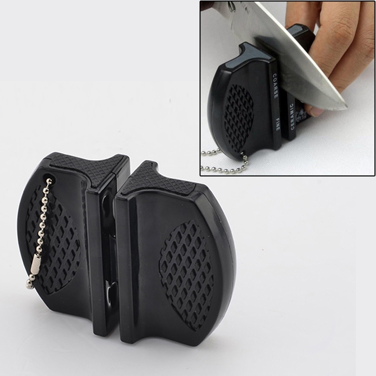 

Butterfly Type Portable Mini Kitchen Knife Sharpener Camping Pocket Knife Sharpener(Black)