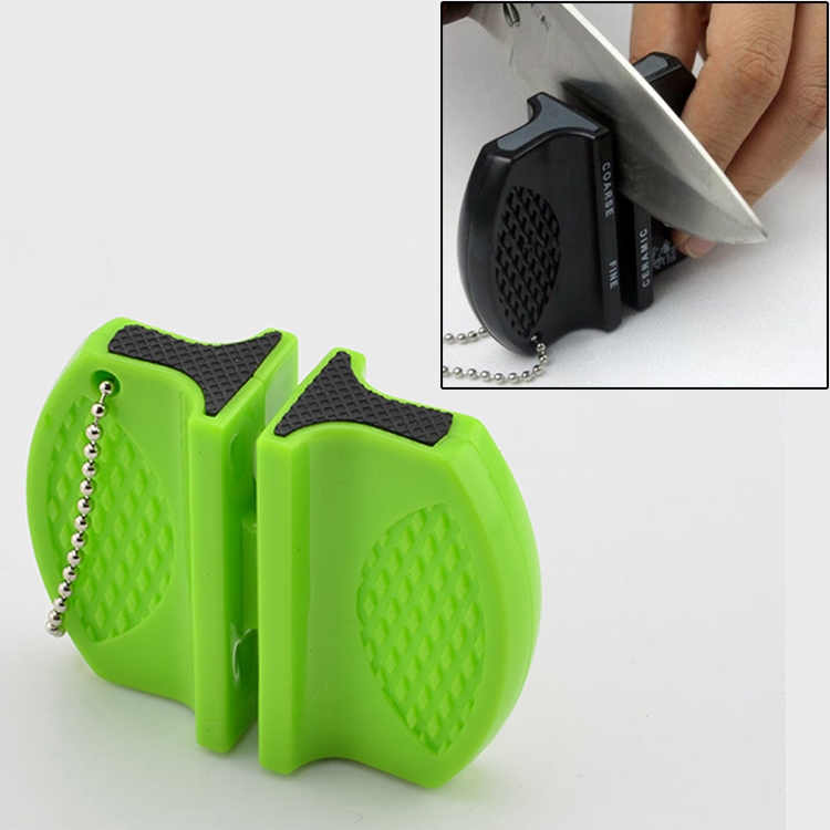 

Butterfly Type Portable Mini Kitchen Knife Sharpener Camping Pocket Knife Sharpener(Green )