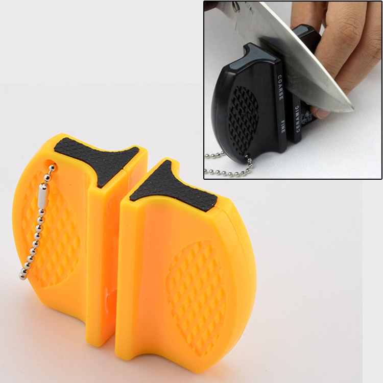 

Butterfly Type Portable Mini Kitchen Knife Sharpener Camping Pocket Knife Sharpener(YELLOW)