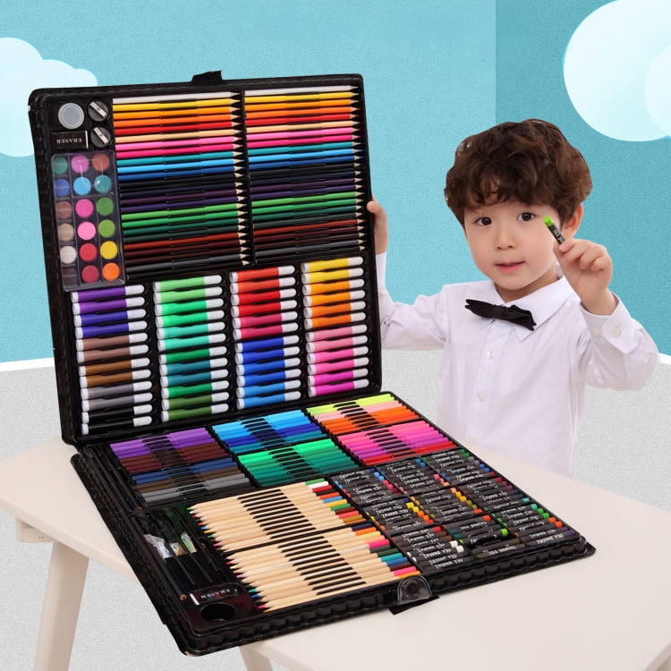

Art Set Painting Watercolor Drawing Tools Kids Gift Box(288 PCS Black)