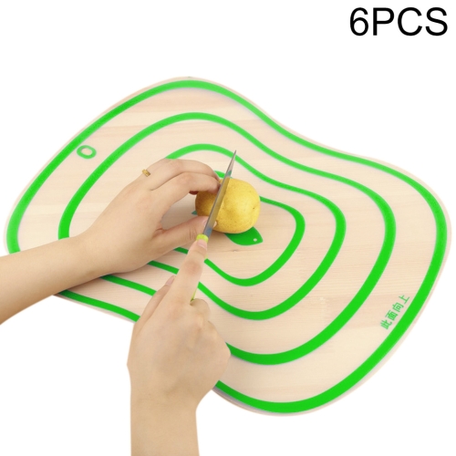 

6 PCS Kitchen Chopping Blocks Flexible Transparent PP Cutting Boards L(42x31.5cm)(Green)