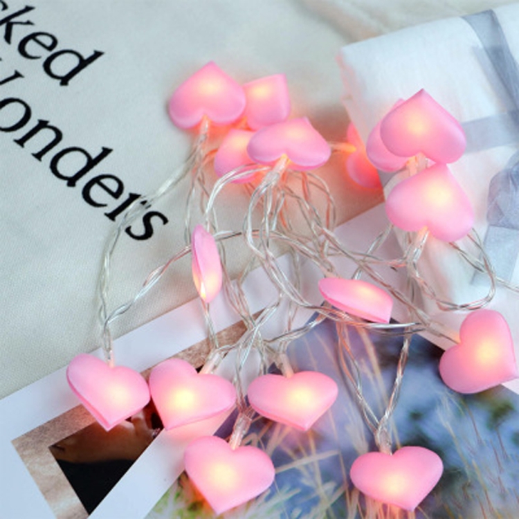 

LED Fairy Lights Love Heart Lantern Navidad String Lights Holiday Lighting Bedroom Home Decoracion 3m 20LEDs(Pink)