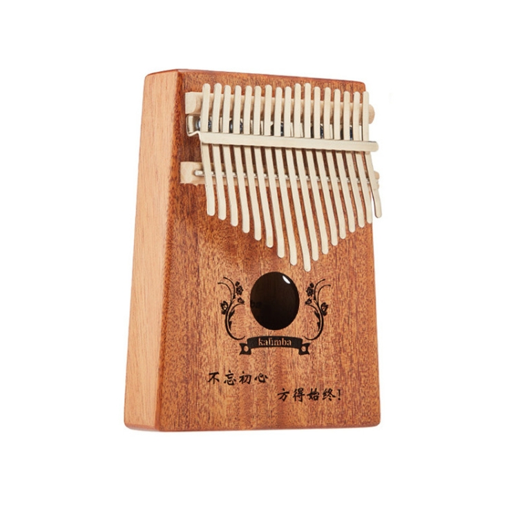 

Rose Carimba 17 Notes Thumb Piano Beginner Finger Piano Musical Instrument(Wood Color)