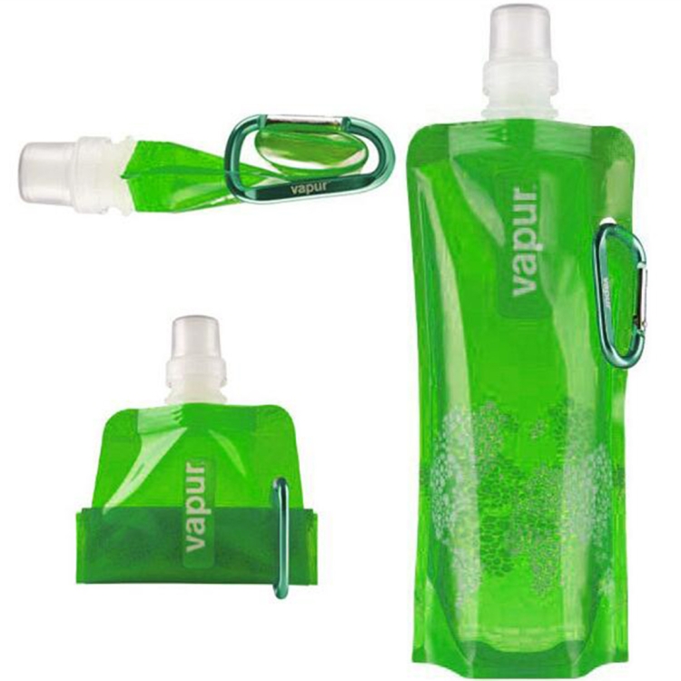 

0.5L Portable Ultralight Foldable Silicone Water Bag Outdoor Sports Supplies Hiking Camping Soft Flask Waterproof Bag(Green)