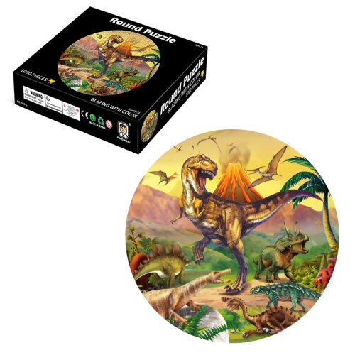 

Round 3D Puzzle Cartoon Plane Puzzle Jigsaw Toy 1000 PCS(Dinosaur)