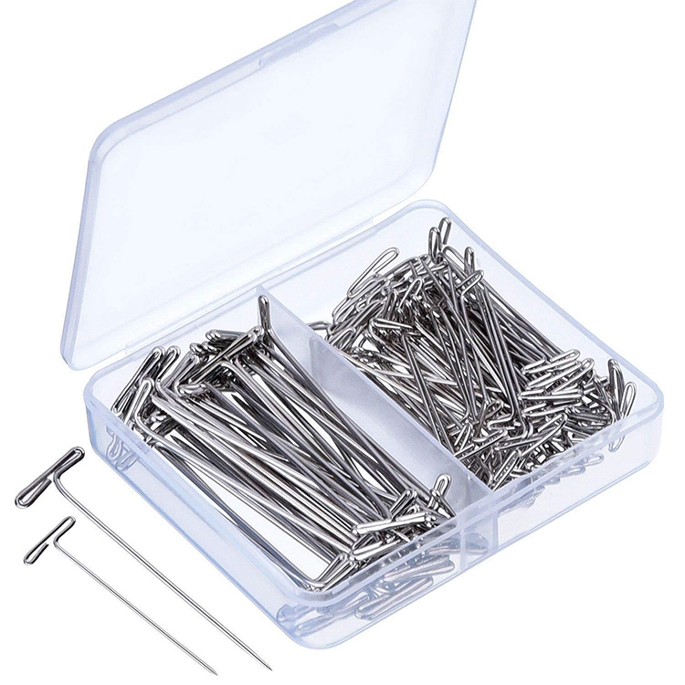 

T-needle Combination Double Specification Combination Wig Fixing, Size:38mm-100 PCS +51mm-50 PCS