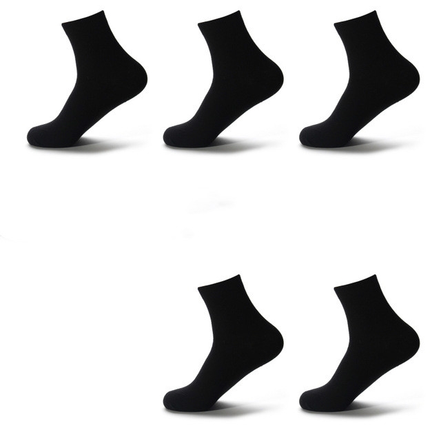 

10 Pairs Casual Men Business Socks For Men Cotton Brand Sneaker Socks(Black)