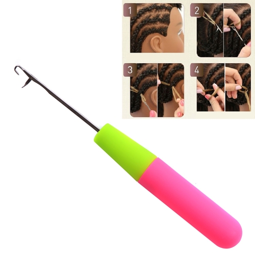 

3 in 1 Plastic Handle with Tongue Wig Crochet Line Head Repair Short Crochet(Sealed crochet 3 each 1 PCS)