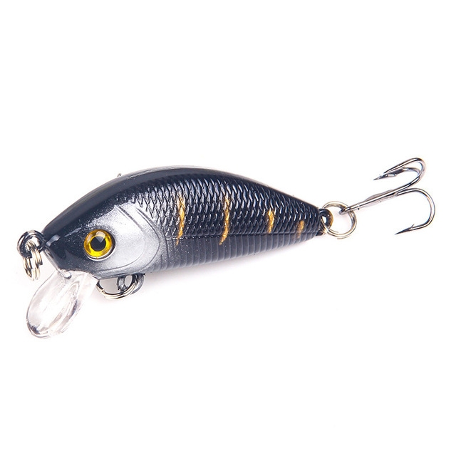 

Floating Minor Fishing Bait Minor Rock Road Yat 8 Color Plastic Fishing Bait Hard Bait Fresh Water Bait 5cm/4.2g(black)