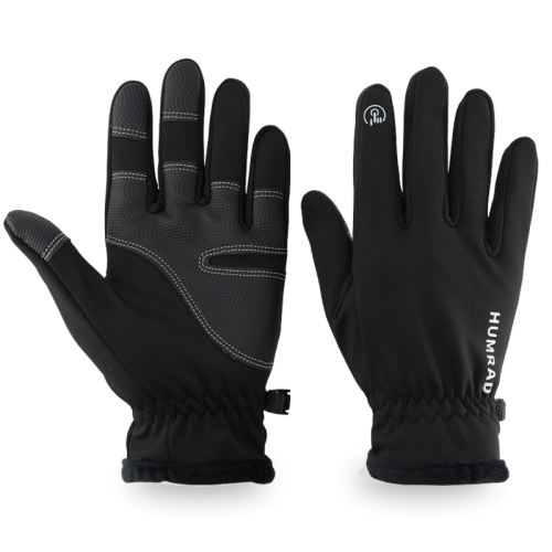 

HUMRAO Outdoor Riding Fleece Warm Non-Slip Touch Screen Gloves Ski Motorcycle Gloves, Size:M(02 Luminous)
