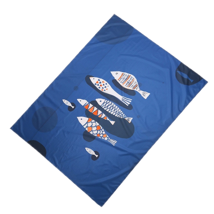

Outdoor Color Beach Mat Waterproof Picnic Mat, Size:1.4x1.5m(Fish Pattern)