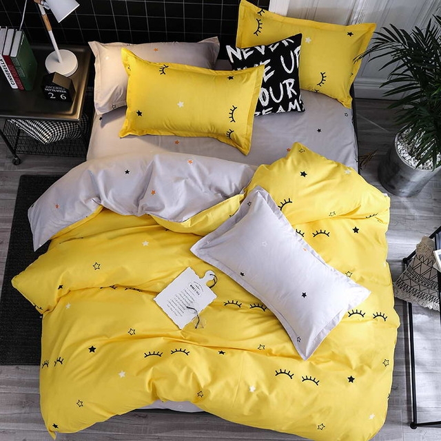 

Bedding Set Luxury Family Set Sheet Duvet Cover Pillowcase, Size:2m Four-piece bedsheet(Eyelash bend)