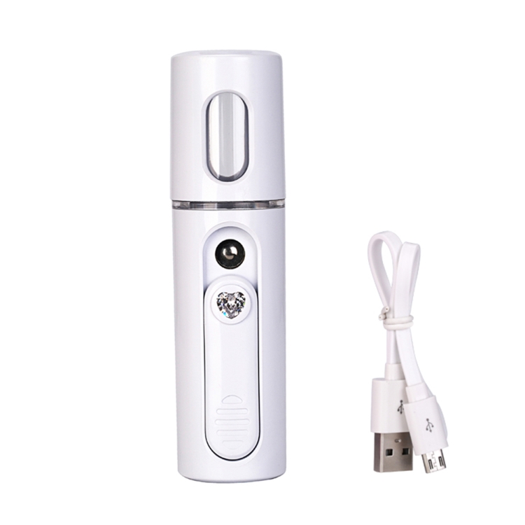 

Facial Steamer Nano Steamer Handy Face Moisture Sprayer Rechargeable Mini USB Charging(white)