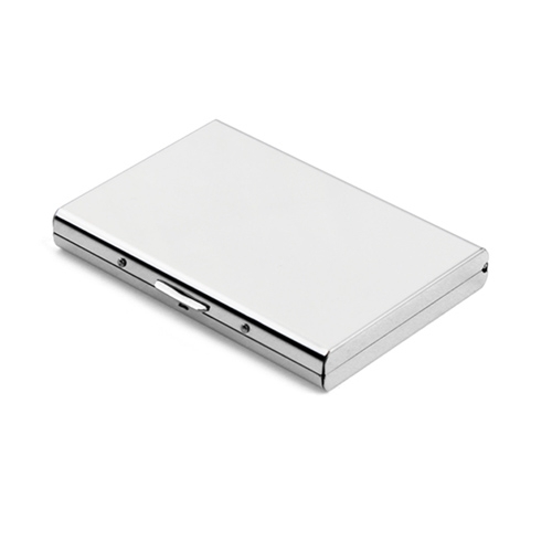 

Stainless Steel Ultra-thin Protection Travel Card Bag Metal Card Box, Color:mirror