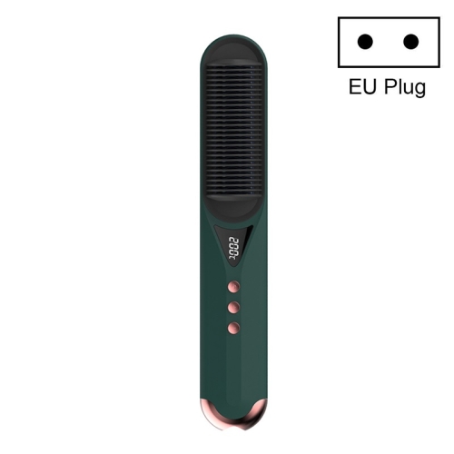 

Curling & Straightening Dual-Use Negative Ions Automatic Constant Temperature Hair Straightening Comb, Colour:01 Green(EU Plug)