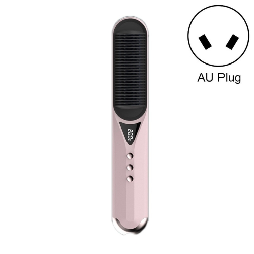 

Curling & Straightening Dual-Use Negative Ions Automatic Constant Temperature Hair Straightening Comb, Colour:01 Pink(AU Plug)