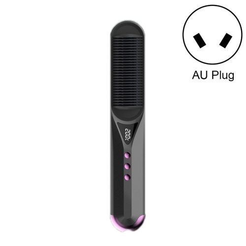 

Curling & Straightening Dual-Use Negative Ions Automatic Constant Temperature Hair Straightening Comb, Colour:01 Grey(AU Plug)
