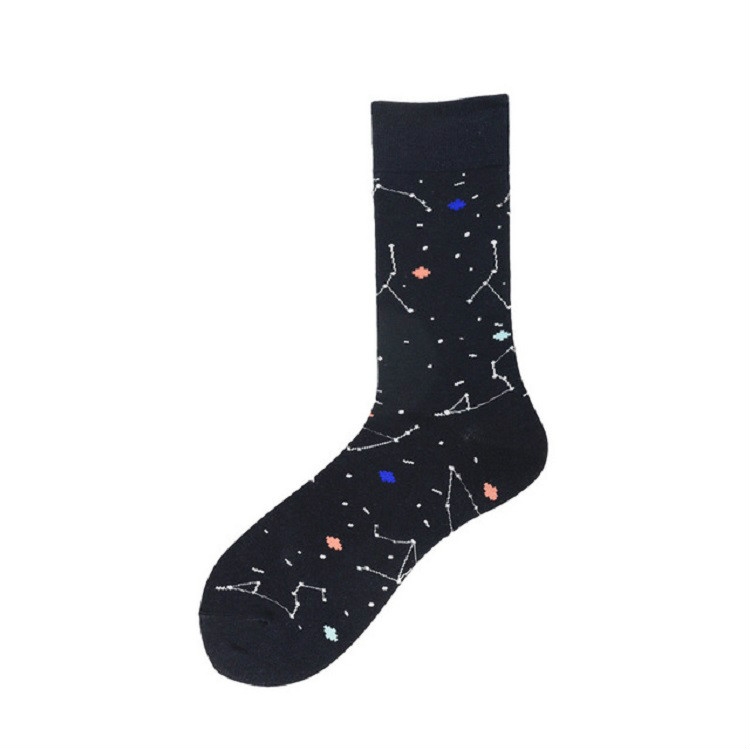 

3 Pairs Fashion Colorful Pattern Soft Breathable Cotton Socks, Size:One Size(1)