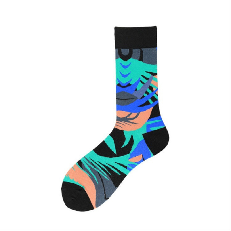 

3 Pairs Fashion Colorful Pattern Soft Breathable Cotton Socks, Size:One Size(7)