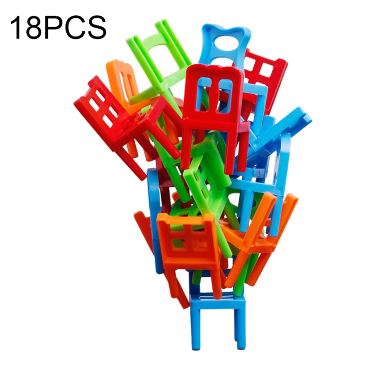 

18 PCS / Set Balance Geometric Small Chair Toy Accessories Children Pretand Play House Dining Chair