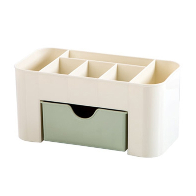 

Home Desktop Storage Box Organizer for Cosmetics Jewelry Necklace Nail Polish Earring(Green )